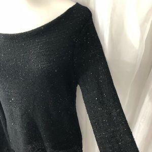 🌸Calvin Klein sequined black sweater top